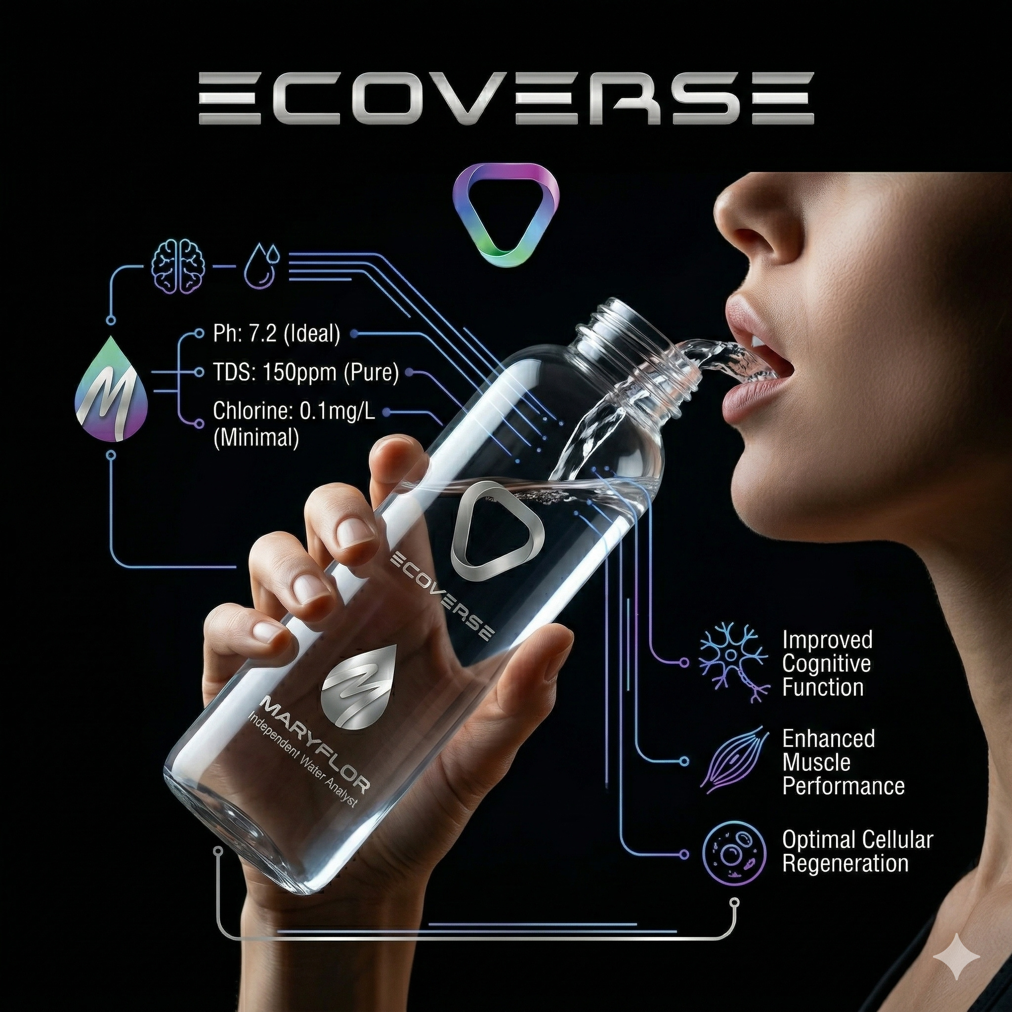 Scientist analyzing water samples in a high-tech laboratory setting